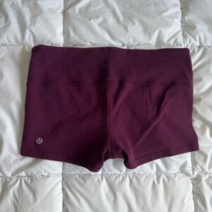 Vintage lululemon athletica Women's Burgundy Shorts
